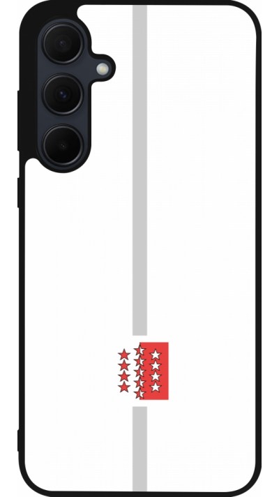 Samsung Galaxy A35 5G Case Hülle - Silikon schwarz Kanton VS weiss
