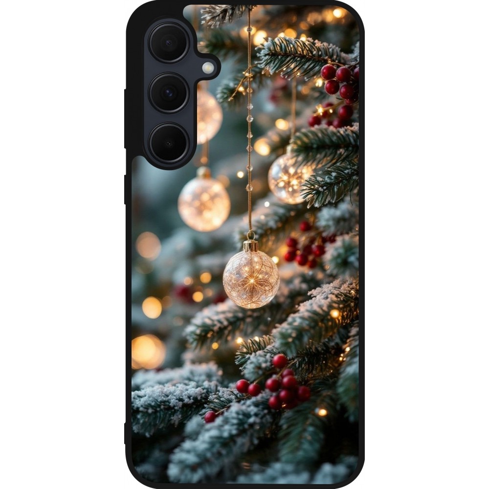 Coque Samsung Galaxy A35 5G - Silicone rigide noir Christmas 25 Xmas Decorated Tree