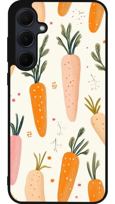Coque Samsung Galaxy A35 5G - Silicone rigide noir Easter 2026 Illustration carrots