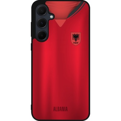 Coque Samsung Galaxy A35 5G - Silicone rigide noir Maillot de football Albanie personnalisable