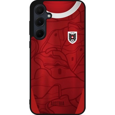 Samsung Galaxy A35 5G Case Hülle - Silikon schwarz Austria personalisierbares Fussballtrikot
