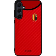 Coque Samsung Galaxy A35 5G - Silicone rigide noir Maillot de football Belgique 2022 personnalisable