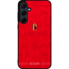 Coque Samsung Galaxy A35 5G - Silicone rigide noir Maillot de football Belgique 2026 personnalisable