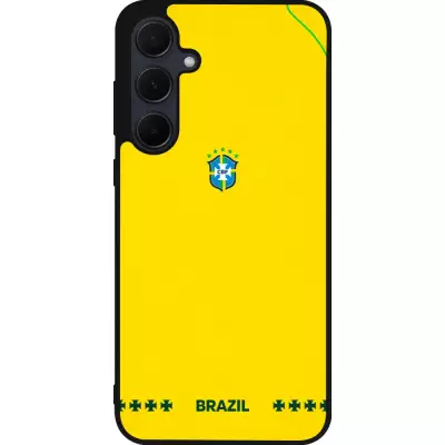 Samsung Galaxy A35 5G Case Hülle - Silikon schwarz Brasilien 2026 personalisierbares Fussballtrikot