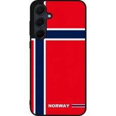 Coque Samsung Galaxy A35 5G - Silicone rigide noir Maillot de football Norvège 2026 personnalisable