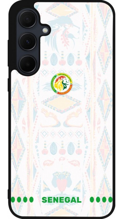Coque Samsung Galaxy A35 5G - Silicone rigide noir Maillot de football Sénégal 2026 personnalisable