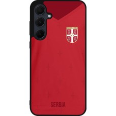 Samsung Galaxy A35 5G Case Hülle - Silikon schwarz Serbien 2022 personalisierbares Fussballtrikot