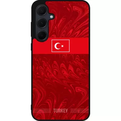 Samsung Galaxy A35 5G Case Hülle - Silikon schwarz Türkei 2026 personalisierbares Fussballtrikot