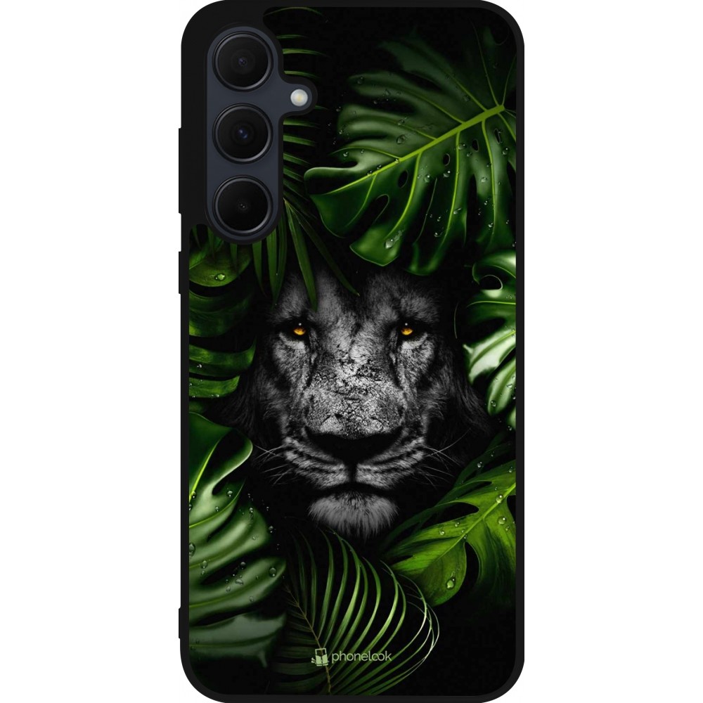 Samsung Galaxy A35 5G Case Hülle - Silikon schwarz Forest Lion