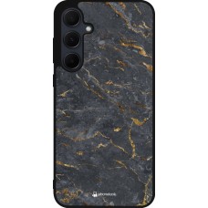 Samsung Galaxy A35 5G Case Hülle - Silikon schwarz Grey Gold Marble