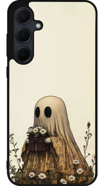 Coque Samsung Galaxy A35 5G - Silicone rigide noir Halloween 2025 Ghost gardener