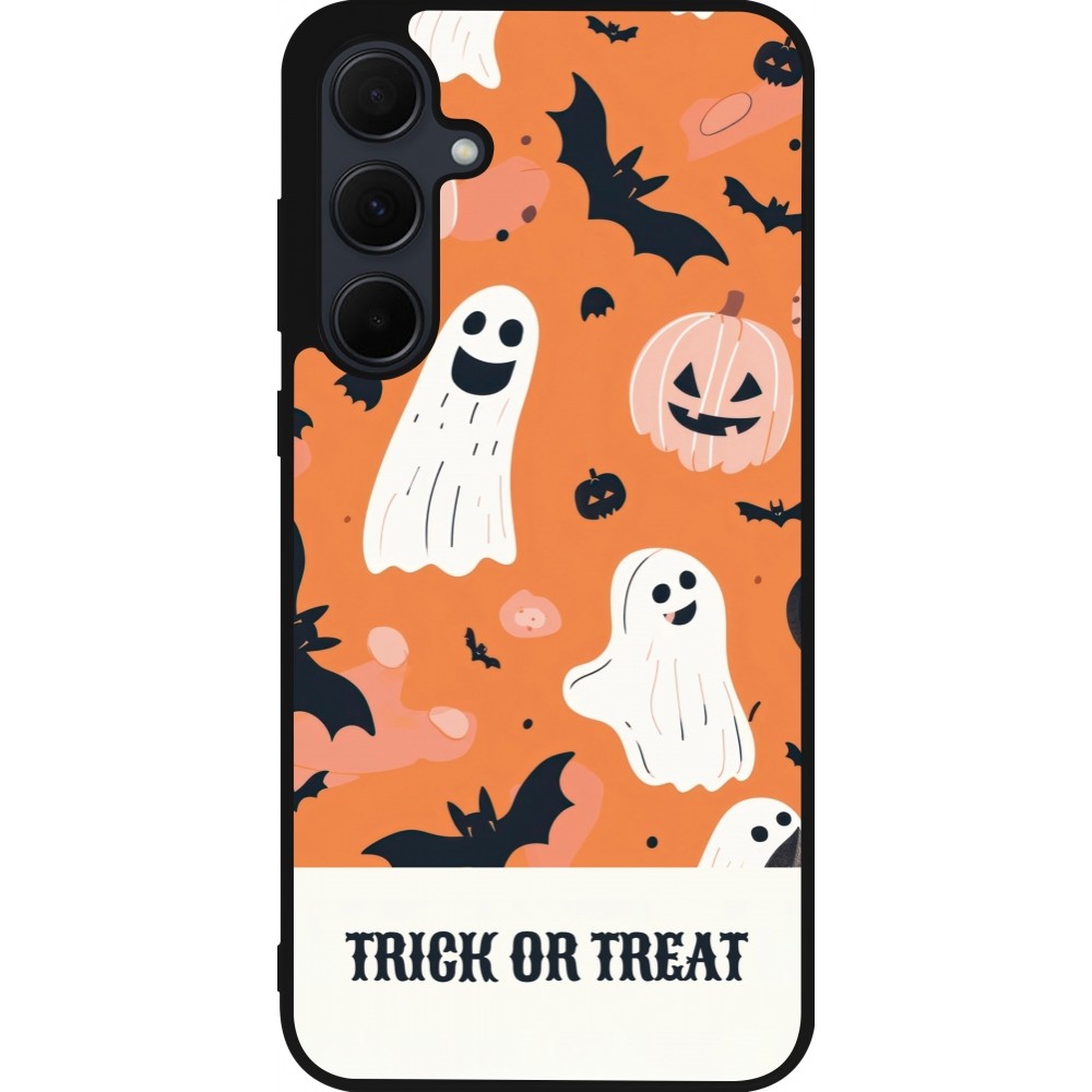 Coque Samsung Galaxy A35 5G - Silicone rigide noir Halloween 2025 Trick treat