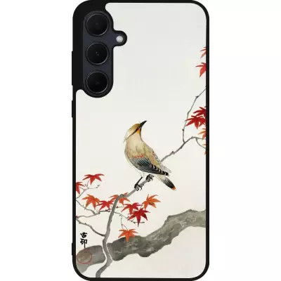 Samsung Galaxy A35 5G Case Hülle - Silikon schwarz Japanese Bird
