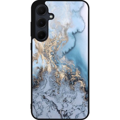 Samsung Galaxy A35 5G Case Hülle - Silikon schwarz Marble 04
