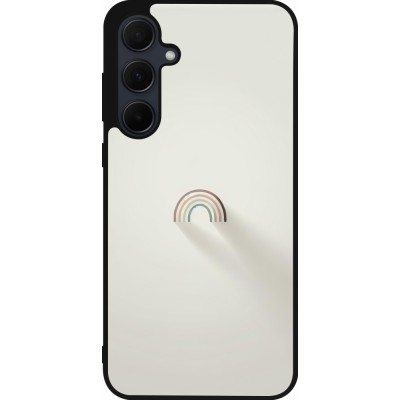 Samsung Galaxy A35 5G Case Hülle - Silikon schwarz Mini Regenbogen Minimal