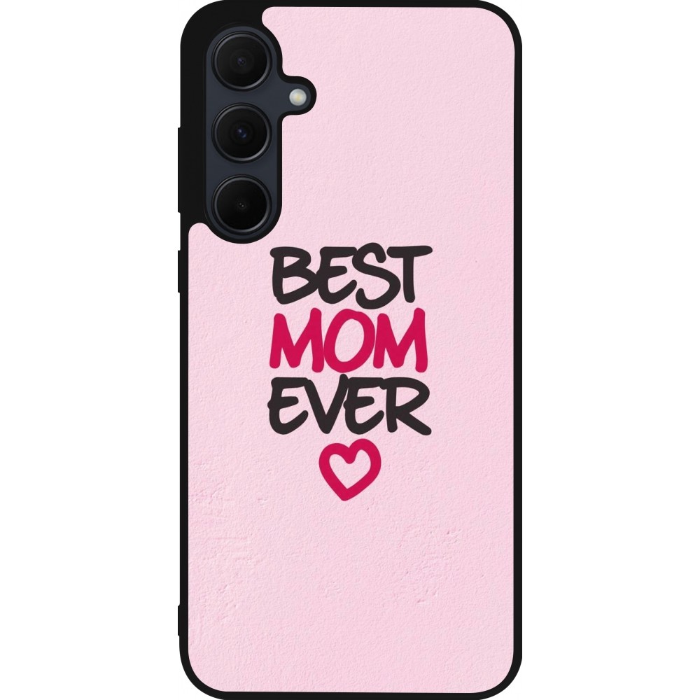 Samsung Galaxy A35 5G Case Hülle - Silikon schwarz Mom 2023 best Mom ever pink
