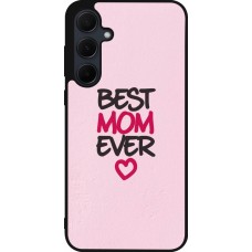 Samsung Galaxy A35 5G Case Hülle - Silikon schwarz Mom 2023 best Mom ever pink