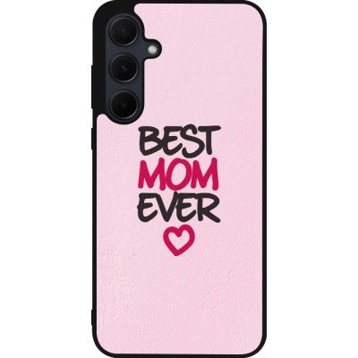 Samsung Galaxy A35 5G Case Hülle - Silikon schwarz Mom 2023 best Mom ever pink
