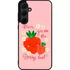 Coque Samsung Galaxy A35 5G - Silicone rigide noir Mom 2026 Berry best