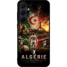 Coque Samsung Galaxy A35 5G - Silicone rigide noir Football Algérie splash 2026