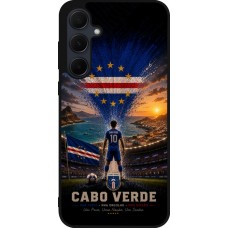Coque Samsung Galaxy A35 5G - Silicone rigide noir Football Cap-Vert splash 2026