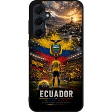 Coque Samsung Galaxy A35 5G - Silicone rigide noir Football Équateur splash 2026