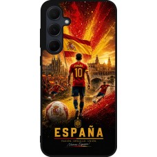 Coque Samsung Galaxy A35 5G - Silicone rigide noir Football Espagne splash 2026
