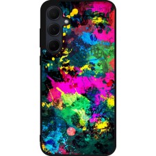 Samsung Galaxy A35 5G Case Hülle - Silikon schwarz Splash paint