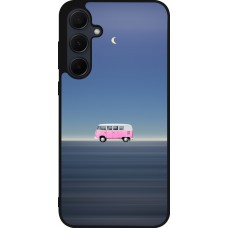Coque Samsung Galaxy A35 5G - Silicone rigide noir Spring 23 pink bus