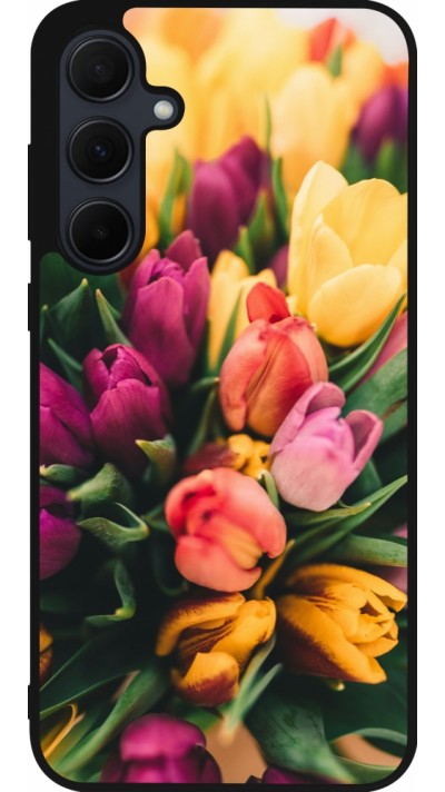 Coque Samsung Galaxy A35 5G - Silicone rigide noir Bouquet of tulips 2026