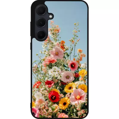 Samsung Galaxy A35 5G Case Hülle - Silikon schwarz Spring flowers Spring 2026