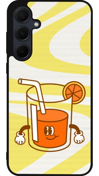 Coque Samsung Galaxy A35 5G - Silicone rigide noir Summer drink 2026