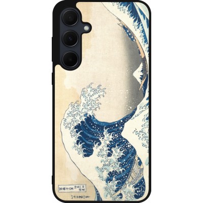 Coque Samsung Galaxy A35 5G - Silicone rigide noir Tableau art - La Grande Vague de Kanagawa - Hokusai
