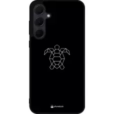 Samsung Galaxy A35 5G Case Hülle - Silikon schwarz Turtles lines on black