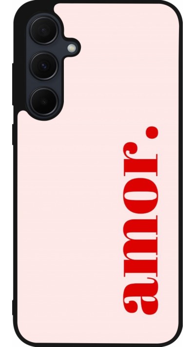 Samsung Galaxy A35 5G Case Hülle - Silikon schwarz Valentine 2024 amor