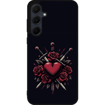 Samsung Galaxy A35 5G Case Hülle - Silikon schwarz Valentine 2024 gothic love