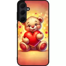 Coque Samsung Galaxy A35 5G - Silicone rigide noir Valentine 2024 Teddy love