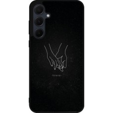 Samsung Galaxy A35 5G Case Hülle - Silikon schwarz Valentine 2023 hands forever
