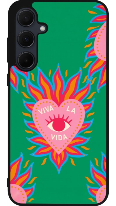 Coque Samsung Galaxy A35 5G - Silicone rigide noir Viva la vida 2026