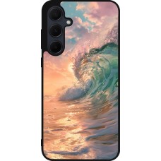Samsung Galaxy A35 5G Case Hülle - Silikon schwarz Wave Sunset
