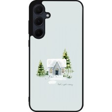 Coque Samsung Galaxy A35 5G - Silicone rigide noir Winter 25 Cosy House