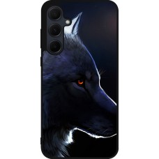 Coque Samsung Galaxy A35 5G - Silicone rigide noir Wolf Shape