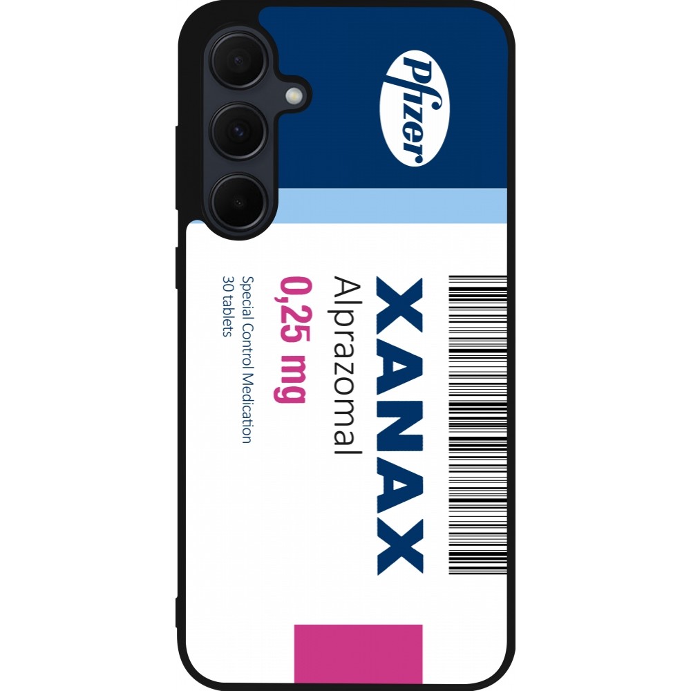 Samsung Galaxy A35 5G Case Hülle - Silikon schwarz Xanax Alprazolam 2025