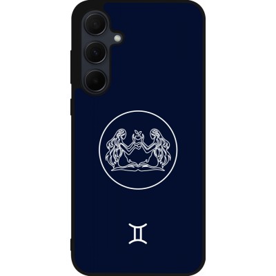 Coque Samsung Galaxy A36 - Silicone rigide noir Astrologie Gémeaux
