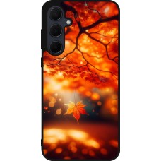 Samsung Galaxy A36 Case Hülle - Silikon schwarz Herbst Magisch Orange