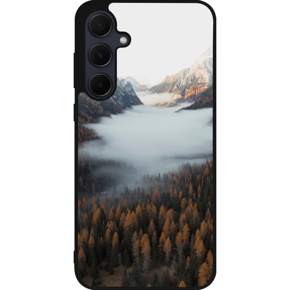 Coque Samsung Galaxy A36 - Silicone rigide noir Autumn 22 forest lanscape