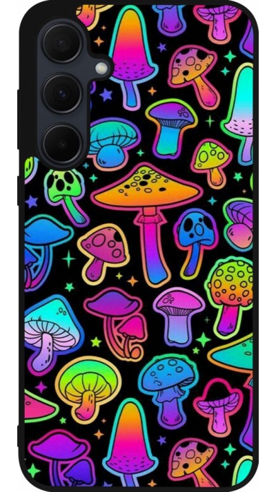 Coque Samsung Galaxy A36 - Silicone rigide noir Autumn 2024 magic mushrooms