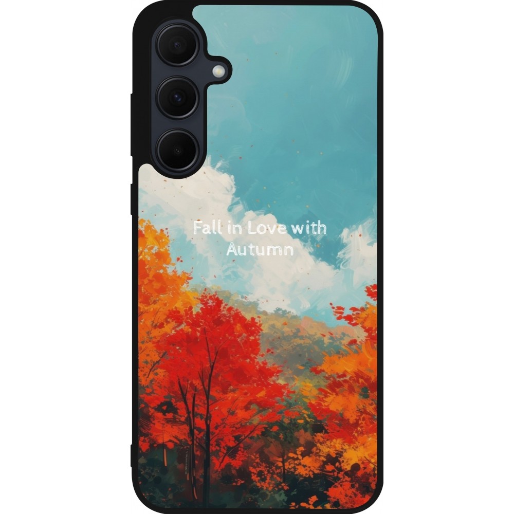 Samsung Galaxy A36 Case Hülle - Silikon schwarz Autumn 25 Fall in love