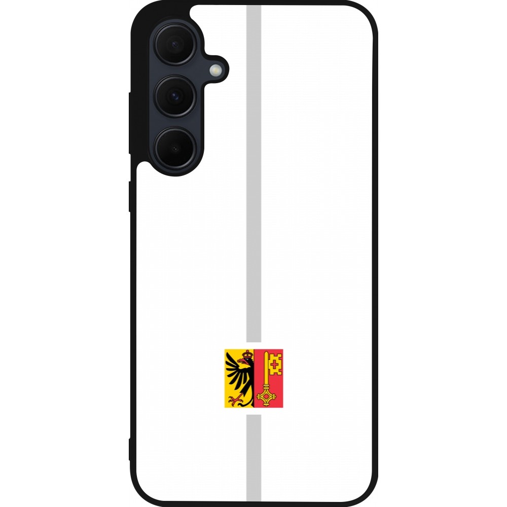 Samsung Galaxy A36 Case Hülle - Silikon schwarz Kanton GE weiss