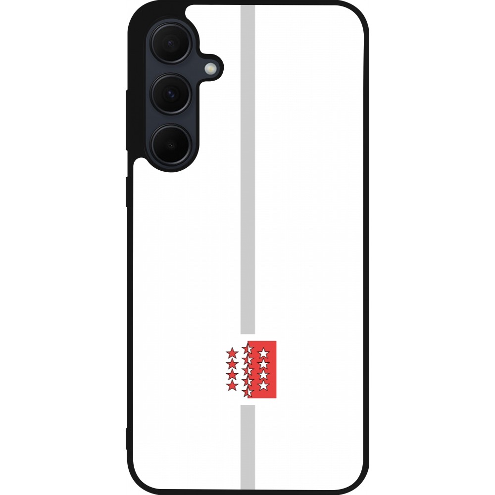 Samsung Galaxy A36 Case Hülle - Silikon schwarz Kanton VS weiss